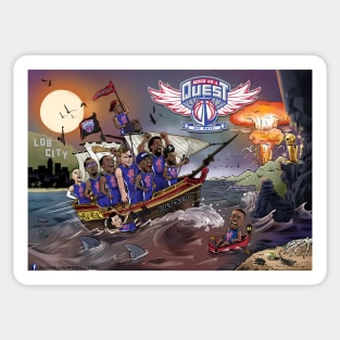 Bench On A Quest - Lob City Basketball Sticker